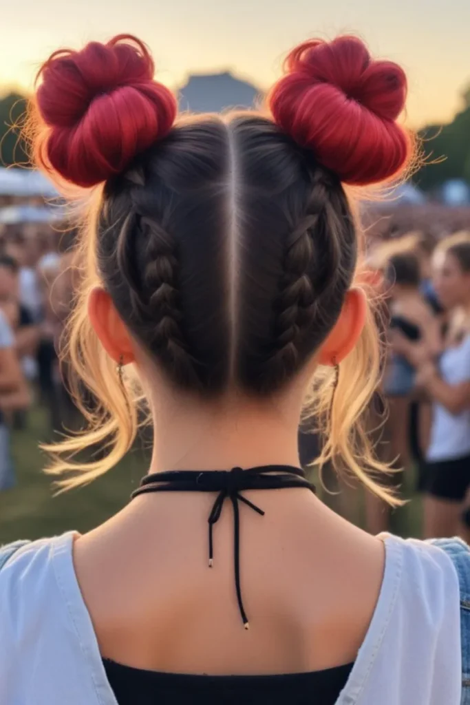 Space Buns Festival Hair Ideas