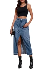 jean skirts for women