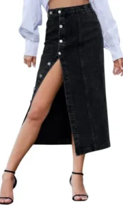 jean skirt long
