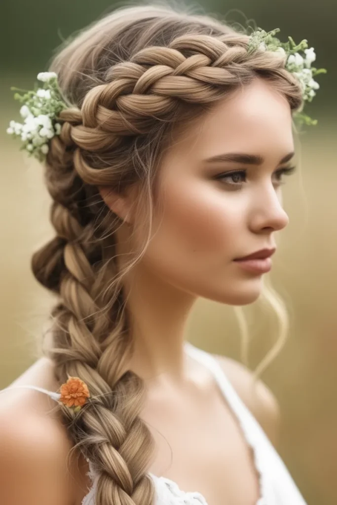 Braided Crown, Easy Festival hairstyle
