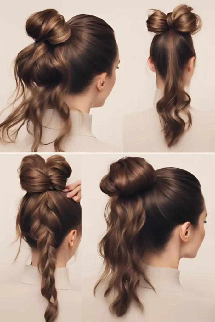 Top Knot with Loose Waves, Easy Festival hairstyle