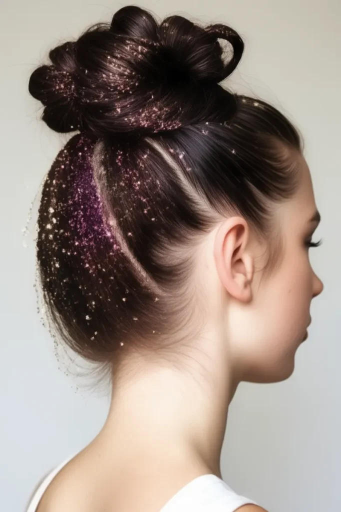 Top Knot with Loose Waves, Easy Festival hairstyle