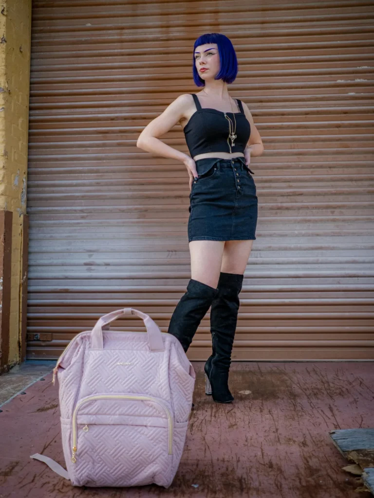 Miniskirt with a Black Top
