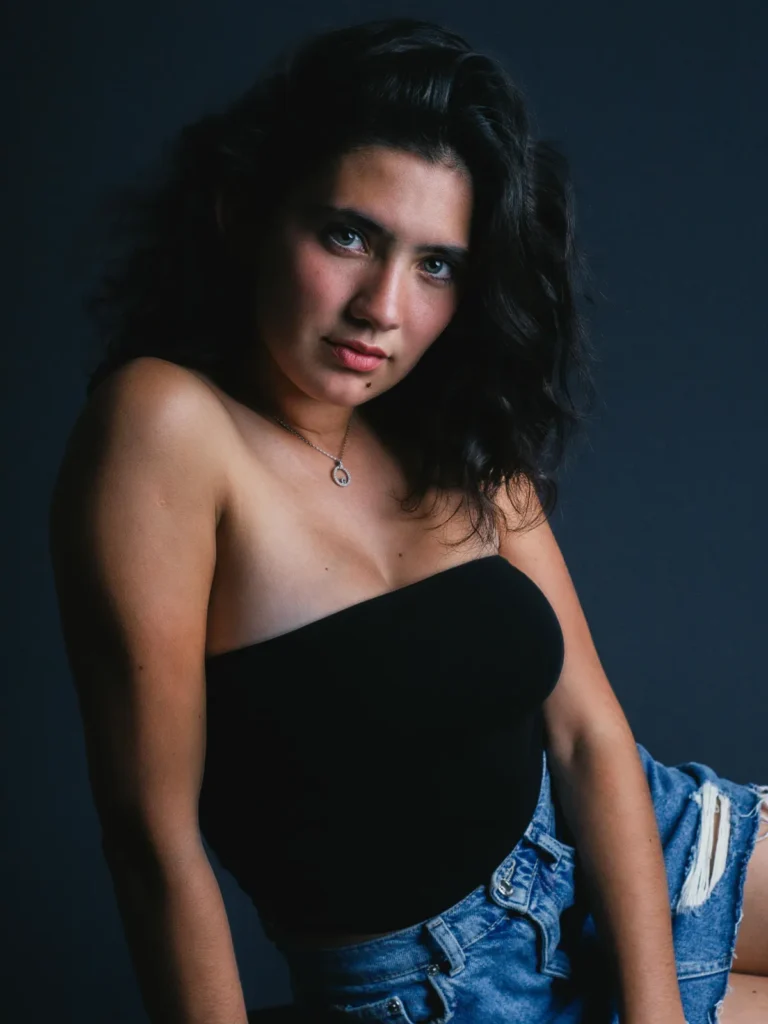 Miniskirt with a Black Top
