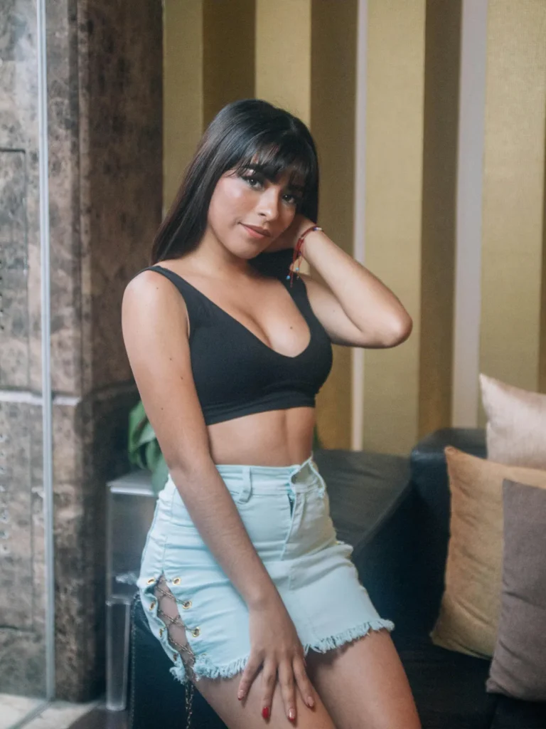 Miniskirt with a Black Top